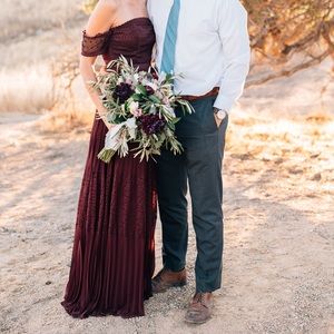 ASOS Premium Guipure Lace Paneled Maxi Dress